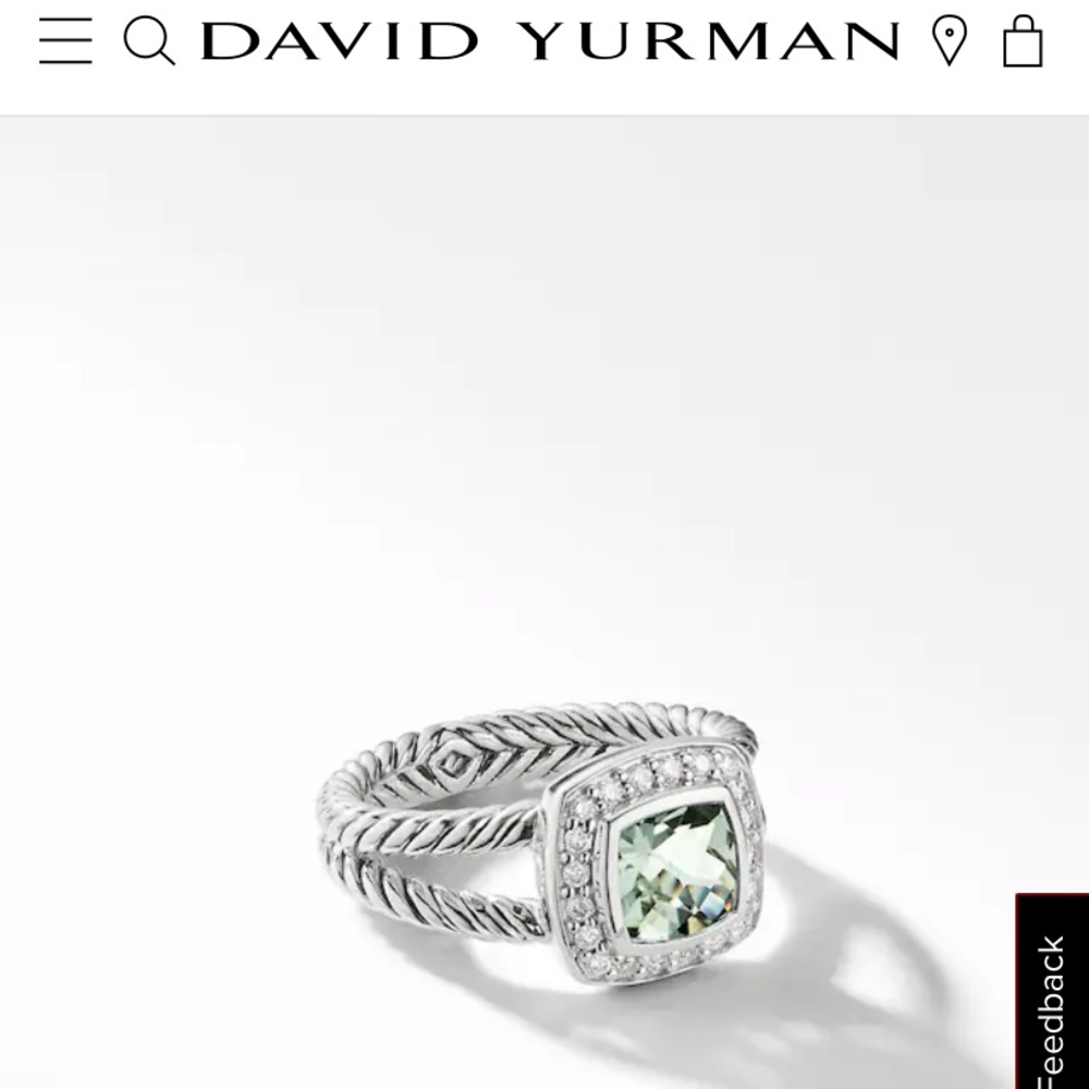 David yurman petite Albion ring in prasiolite